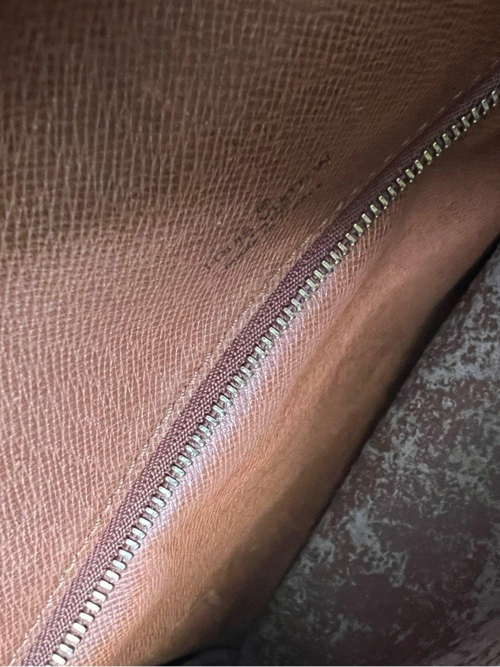 Vintage Louis Vuitton Monogram Envelope Clutch - Brown and Tan Leather Accent - Picture 6 of 6